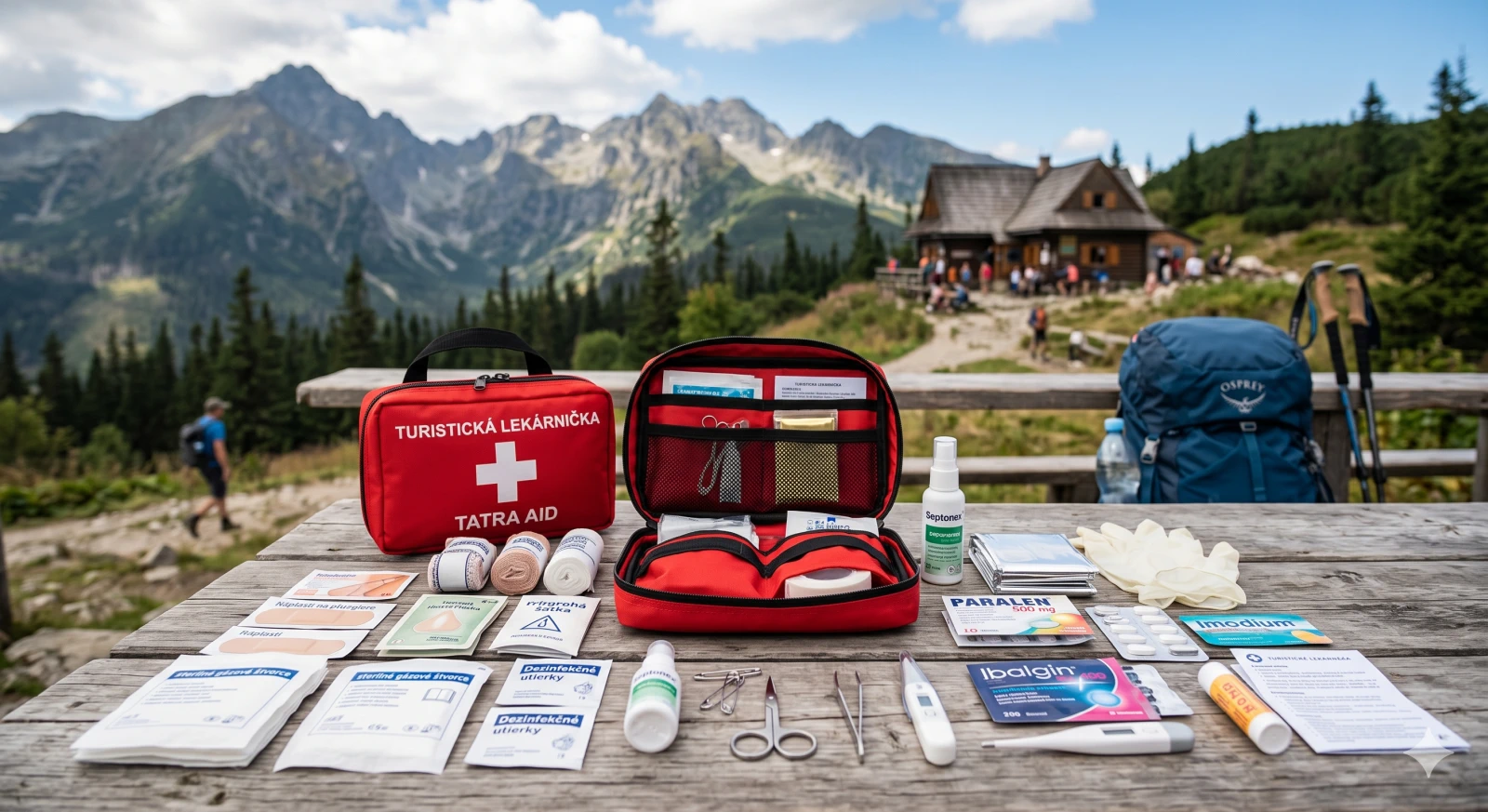 Hiking first aid kit